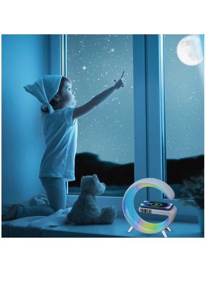 Techie - Smart light sound machine App Control Fast Wireless Charger RGB Light BT Speaker Sunrise Alarm Clock - Image 1