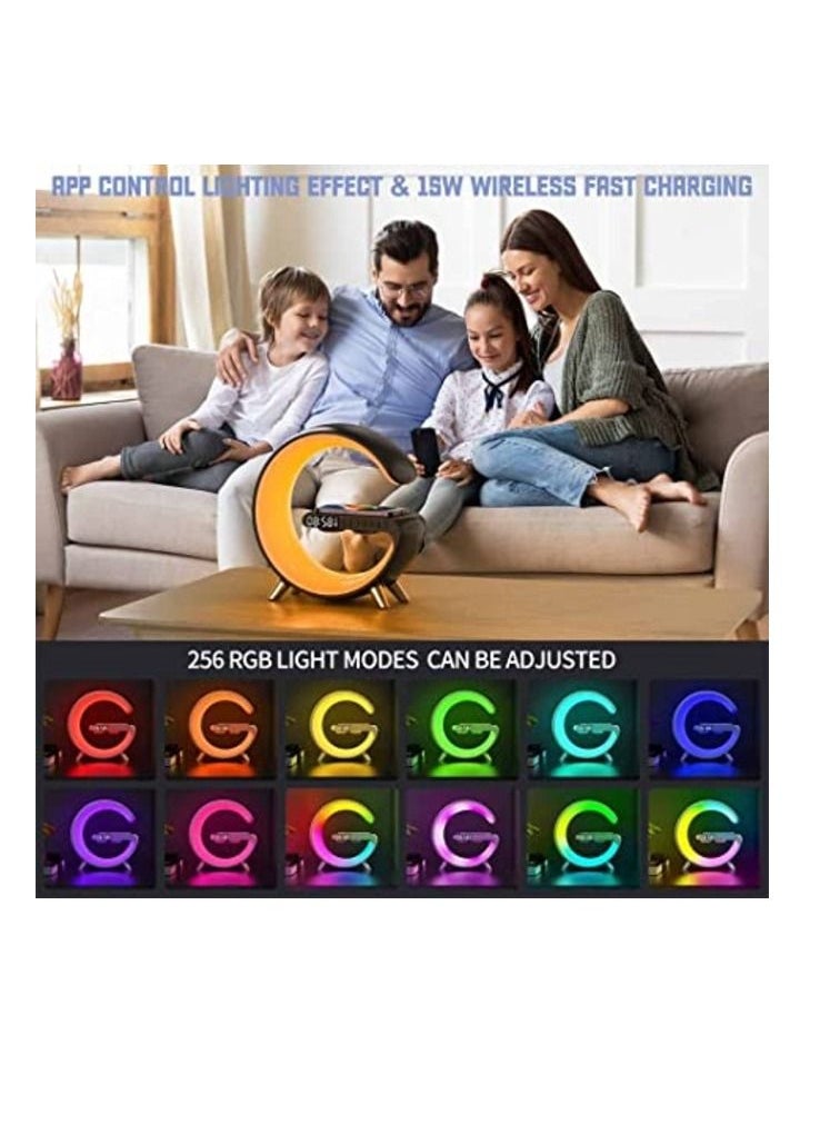 Techie - Smart light sound machine App Control Fast Wireless Charger RGB Light BT Speaker Sunrise Alarm Clock - Image 1