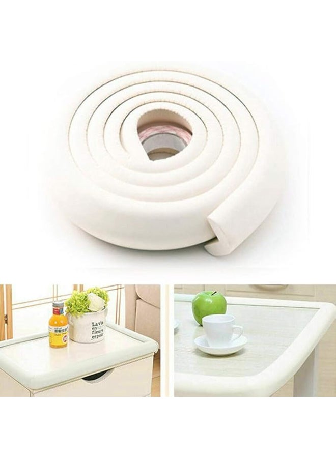 MiniMe Baby Corner & Edge Foam Protector | 0-5 Years | White | Non-Toxic Soft Foam Padding | Cushioned Furniture Corner Guards | Strong Double-Sided Adhesive Strips | Waterproof & Easy to Clean - Image 2