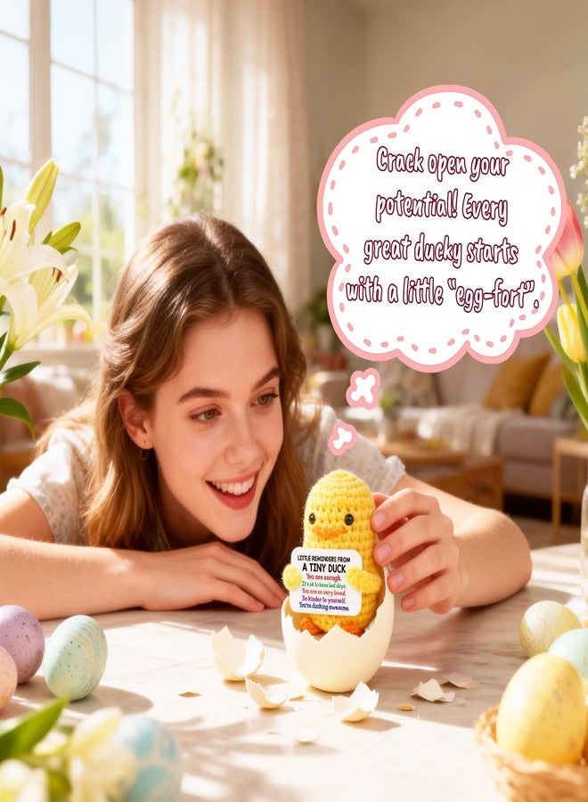 MBL Easter Basket Stuffers for Teens - Easter Basket Essentials Funny Birthday Emotional Positive Cheer Support Crochet Duck Graduation Gifts for Her Him College Students Coworker Friend - Image 5