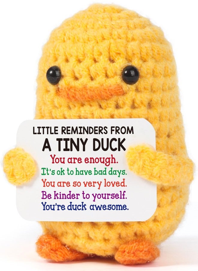 MBL Easter Basket Stuffers for Teens - Easter Basket Essentials Funny Birthday Emotional Positive Cheer Support Crochet Duck Graduation Gifts for Her Him College Students Coworker Friend - Image 1