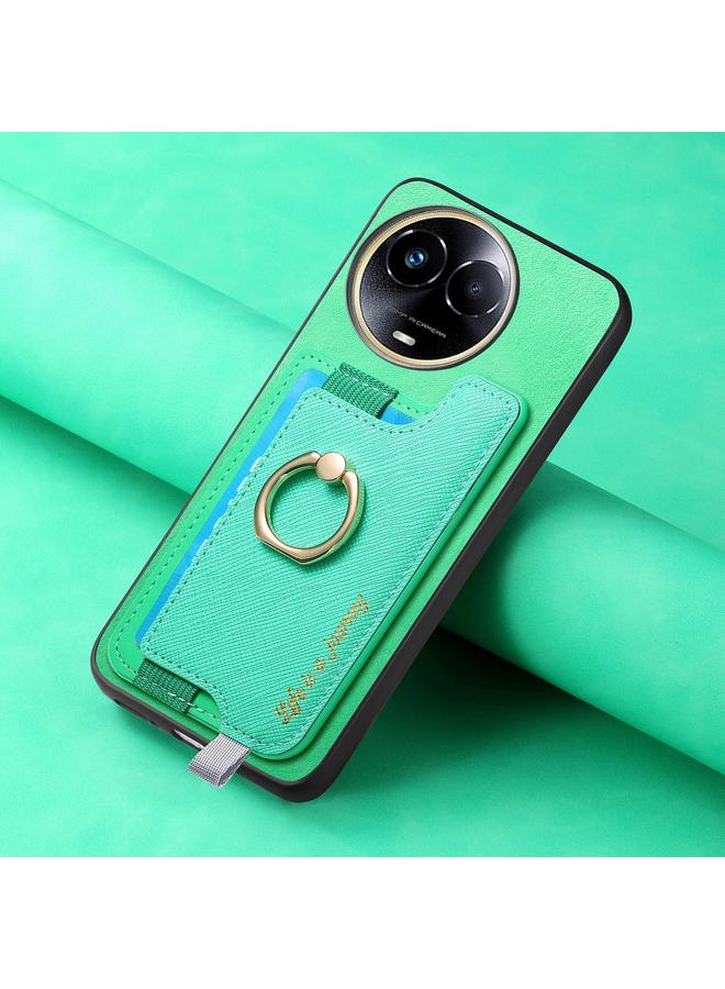 اس-توب جراب لهاتف Realme 11 5G Global Retro Magsafe Cross من الجلد مع حامل للبطاقات وحقيبة هاتف - Image 5