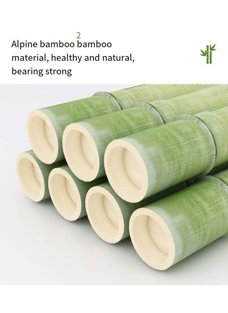 Bamboo - Five layer folding bamboo shoe rack yellow 70x25x89cm - Image 1