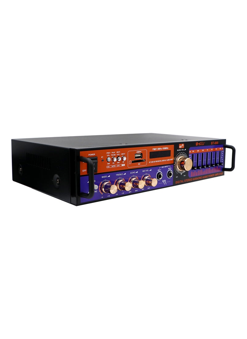 Generic Teli Digital Stereo Karaoke Audio Power Amplifier, Blue/Black  - Image 2