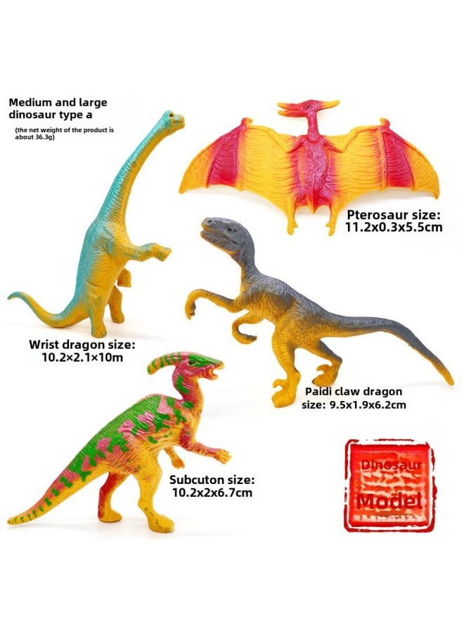 Generic - 2-13 Inch Hollow Plastic Big Animal Solid Simulation Dinosaur Model Decoration Toy-Color:A Series 4 Solid Medium And Large Dinosaur PP C Material ] - Image 1