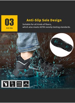 JIANKUN Steel Toe Shoes for Men Lightweight Safety Shoes Comfortable Puncture Proof Slip On Indestructible Work Shoes and Fashion Sneakers.  - Image 5