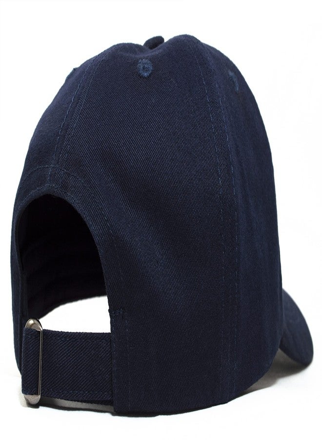 Coreteq Unisex Dad Hat Brushed Cotton Baseball Cap Adjustable Strap with Buckle (Pack of 1) (Navy, Free Size) - Image 3