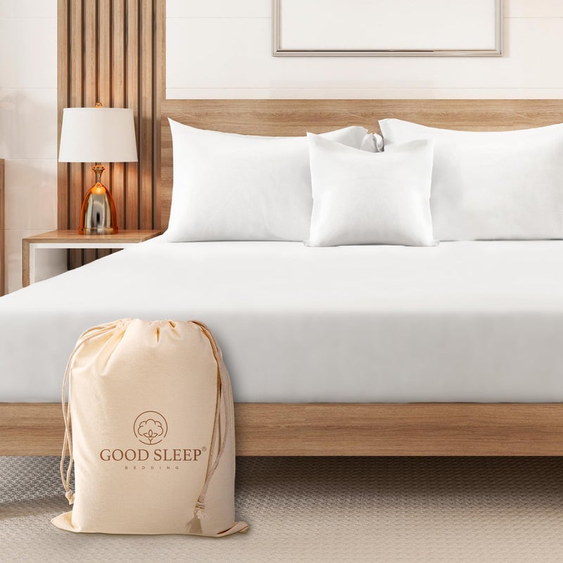 Luxury 100 Egyptian Cotton Fitted Sheet  Soft Sateen Weave 1000 TC 41cm16 Deep King Size White