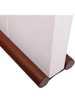 Door Draft Stopper Under Door Draft Blocker Weather Stripping Noise Blocker Adjustable Door Sweeps Sound Proof Pu Leather Under Door Draft Excluder 90Cm Long