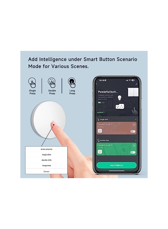 promass ZigBee 3.0 Smart Remote Button Tuya Scene Remote, Need Zigbee Hub, Smart Switch ZigBee Remote Work with Tuya Smart Life APP (1) - Image 4
