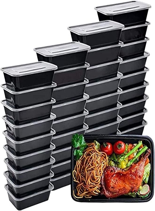 Microwave Insulated Healthy Food Storage Containers with Lids (1000ml) 10 pieces