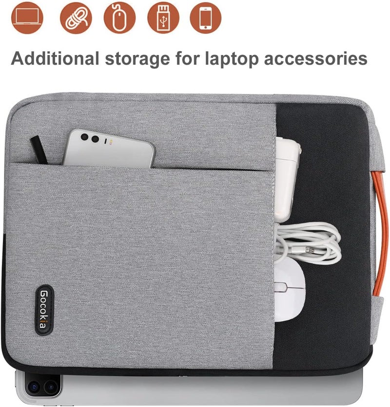 Gocokia Laptop Shoulder Briefcase Sleeve for 12.9-14.1 inch Notebook Bag - Image 4