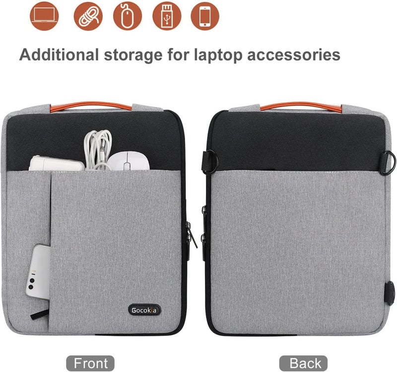 Gocokia Laptop Shoulder Briefcase Sleeve for 12.9-14.1 inch Notebook Bag - Image 5