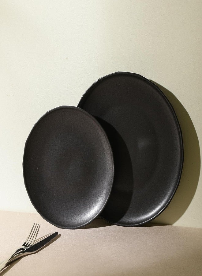 Stone Lain Rio 4-Piece Dinner Plate Set Stoneware, Black - Image 5