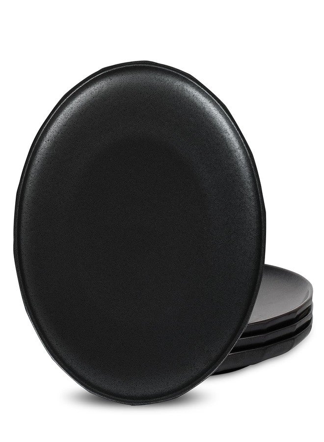 Stone Lain Rio 4-Piece Dinner Plate Set Stoneware, Black - Image 1
