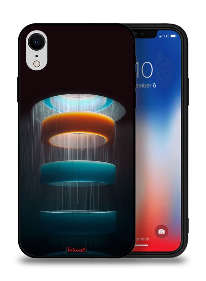 Tolwak Apple iPhone XR Protective Case Rings Art Pattern - Image 1