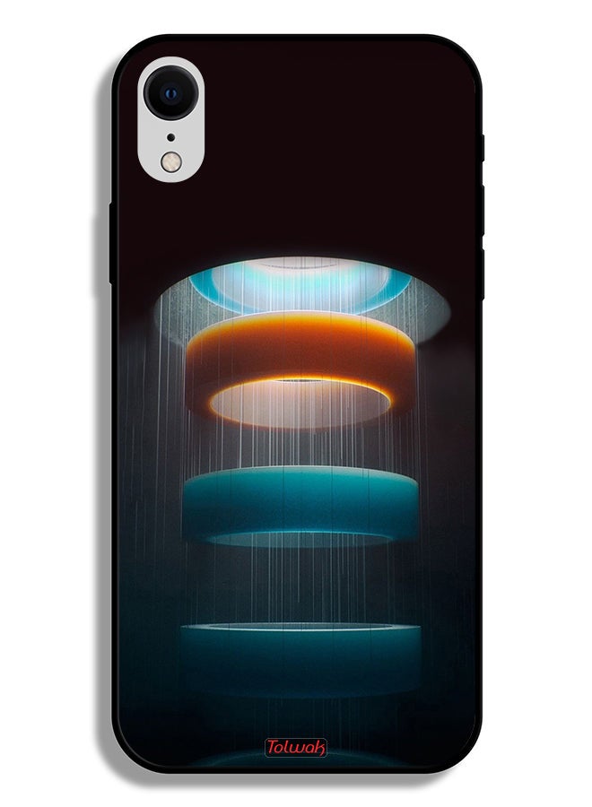 Tolwak Apple iPhone XR Protective Case Rings Art Pattern - Image 2