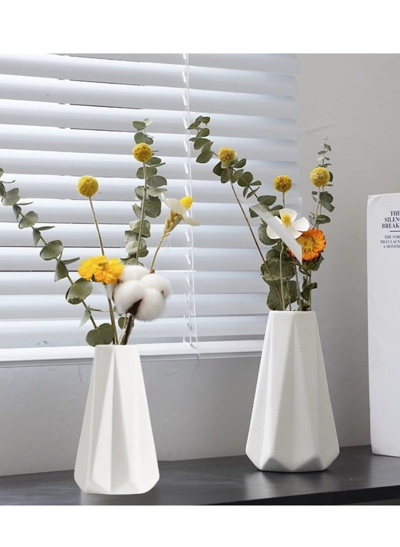 Bluejw Milk White Coloured Chinese Ceramic Vase Simple Style Suitable for Living Room Dining Table Living Room Bedroom And Other Places Of Life Scene Placement Use - Image 5