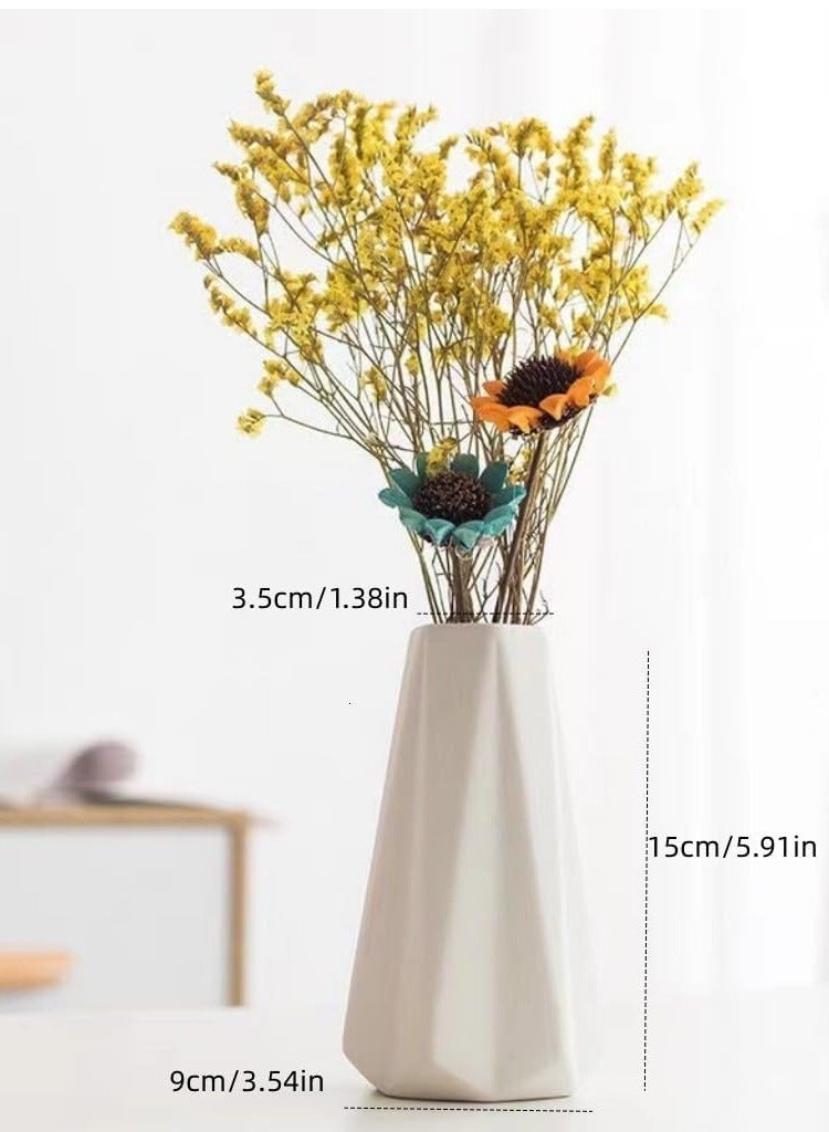 Bluejw Milk White Coloured Chinese Ceramic Vase Simple Style Suitable for Living Room Dining Table Living Room Bedroom And Other Places Of Life Scene Placement Use - Image 4