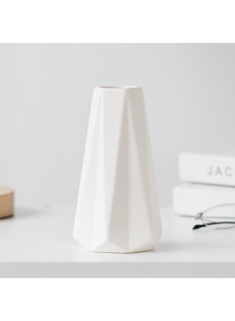 Bluejw Milk White Coloured Chinese Ceramic Vase Simple Style Suitable for Living Room Dining Table Living Room Bedroom And Other Places Of Life Scene Placement Use - Image 3