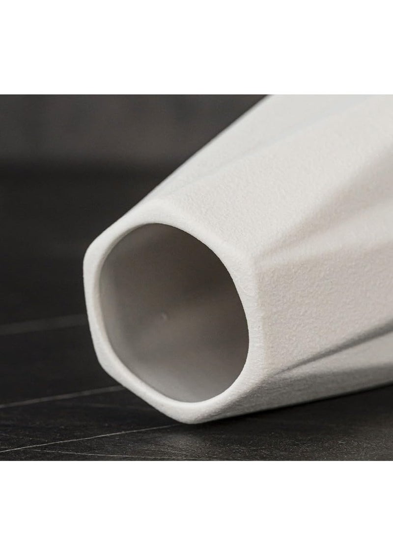 Bluejw Milk White Coloured Chinese Ceramic Vase Simple Style Suitable for Living Room Dining Table Living Room Bedroom And Other Places Of Life Scene Placement Use - Image 2