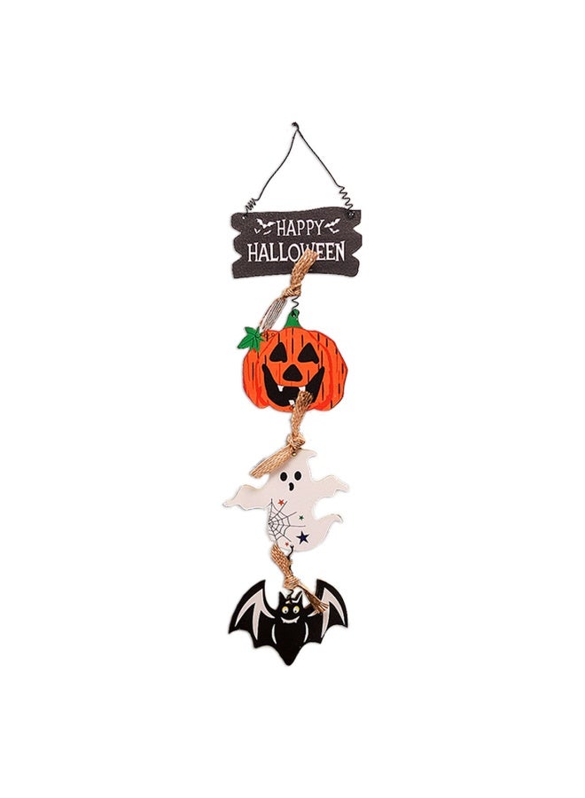 NIBEMINENT Mingguan New Halloween Decorations - Creative Wood Sign Door Hanging Pumpkin Ghost Ornament