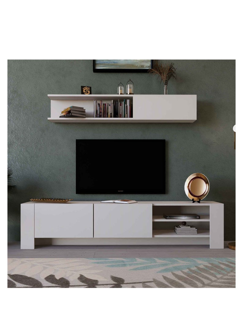 White TV cabinet - TV41 40x180x43 cm
