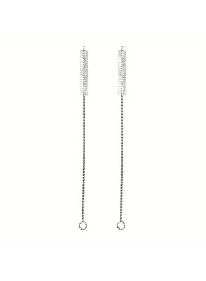 5Pcs Heavy Duty Stainless Steel Cleaning Brushes Set For Kitchen Glass Metal Straws Pots Pans Dishwasher Safe Space Saving Storage Home Restaurant Use Compact Design Durable Plastic Handle - Image 4