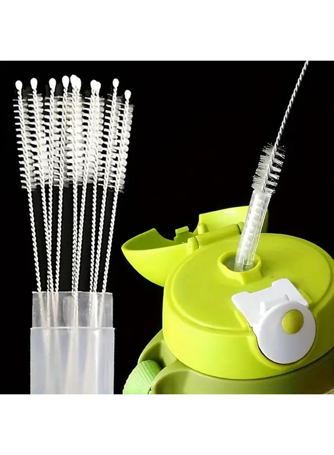 5Pcs Heavy Duty Stainless Steel Cleaning Brushes Set For Kitchen Glass Metal Straws Pots Pans Dishwasher Safe Space Saving Storage Home Restaurant Use Compact Design Durable Plastic Handle - Image 1