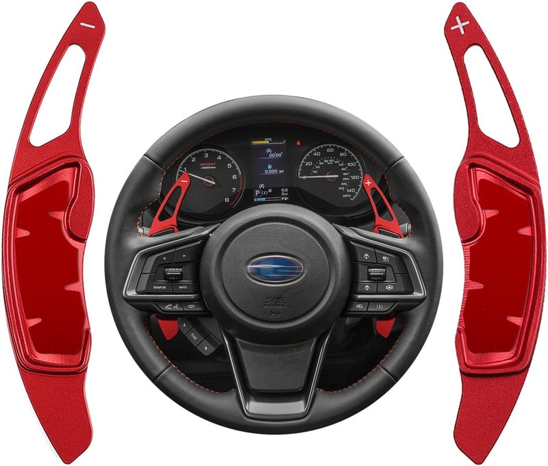 CKE Compatible with Subaru Crosstrek Forester Outback Impreza Legacy Ascent WRX BRZ Scion FR-S GT86 Accessories Car Paddle Shifter Extension Shift Paddle Cover Trims -Red - Image 1