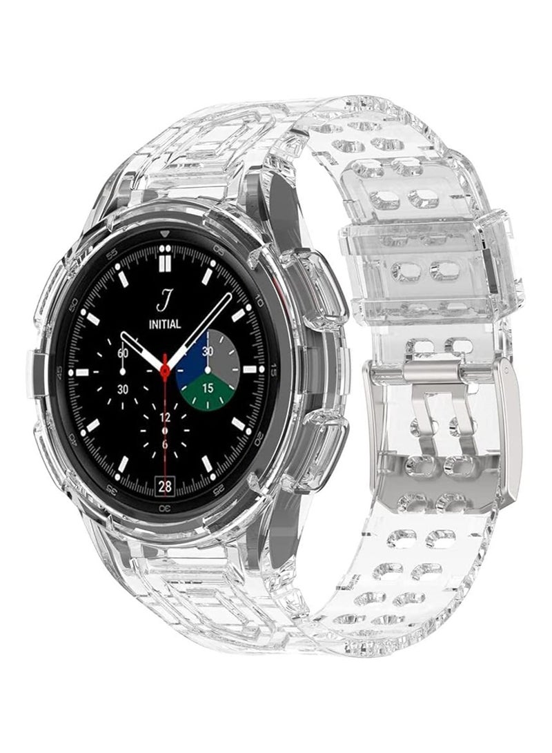 Samsung Galaxy Watch 22mm High Frame Built-in Hard Case Cover with Kickstand for Samsung Galaxy Watch 22mm 46mm Huawei GT3 46mm/GT2E/ mm/GT2 Pro/ GT2 46mm (Clear) - Image 2