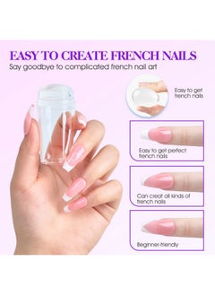 gelike ec Soft Gel Nail Tip And Glue Gel Kit, Gel X Nail Kit With Almond And Coffin Shape, Ultraportable Led Nail Lamp, French Tip Nail Stamp Diy Nail Art Tools Gel Nail Extension Kit  - Image 5