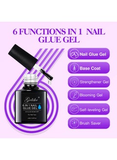 gelike ec Soft Gel Nail Tip And Glue Gel Kit, Gel X Nail Kit With Almond And Coffin Shape, Ultraportable Led Nail Lamp, French Tip Nail Stamp Diy Nail Art Tools Gel Nail Extension Kit  - Image 2