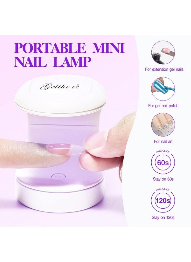 gelike ec Soft Gel Nail Tip And Glue Gel Kit, Gel X Nail Kit With Almond And Coffin Shape, Ultraportable Led Nail Lamp, French Tip Nail Stamp Diy Nail Art Tools Gel Nail Extension Kit  - Image 4