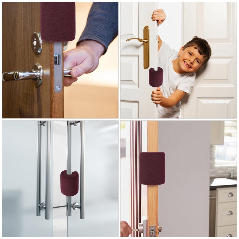 Soft NBR Door Stopper Pinch Guard 4 Pack Easy Install For Toddlers Kids Safety - Image 4