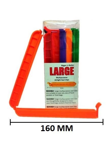 SWISH KITSEN Large Seal Clips Pack of 11 Seal Clips Size Extra Large Plastic Multipurpose Airtight Seal Clips to Lock Your All Size of Food BagsSnack Packets Multi Color  - Image 2
