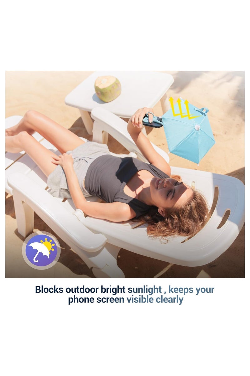 بلو فاير مظلة شمسية مغناطيسية لهاتفك المحمول – مظلة مقاومة لانعكاس الشمس للاستخدام الخارجي مع ذراع مرن قابل للتعديل، تصميم خفيف الوزن وقابل للطي للمشي والسفر والشاطئ - Image 4