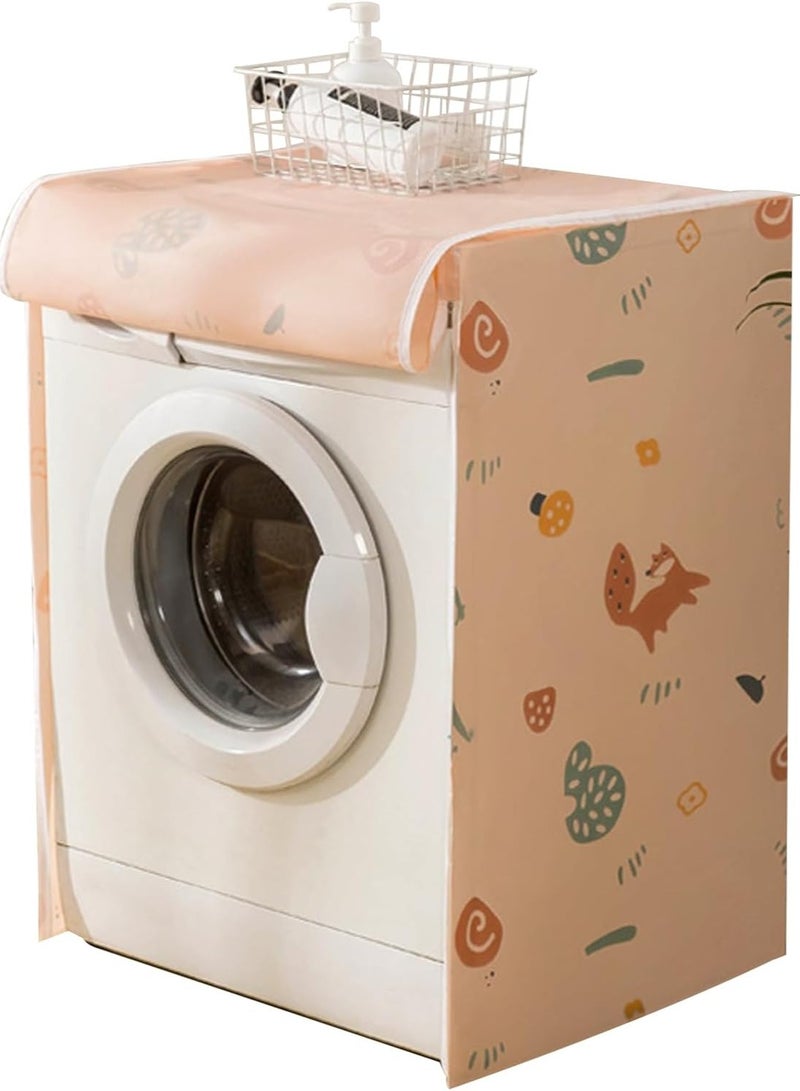 YIM-VIBEHAUS Washing Machine Cover, Full-automatic Roller Washing Machine Cover with Zipper, Dustproof Protection Cover for Most Front Load Washer and Dryer - Image 1