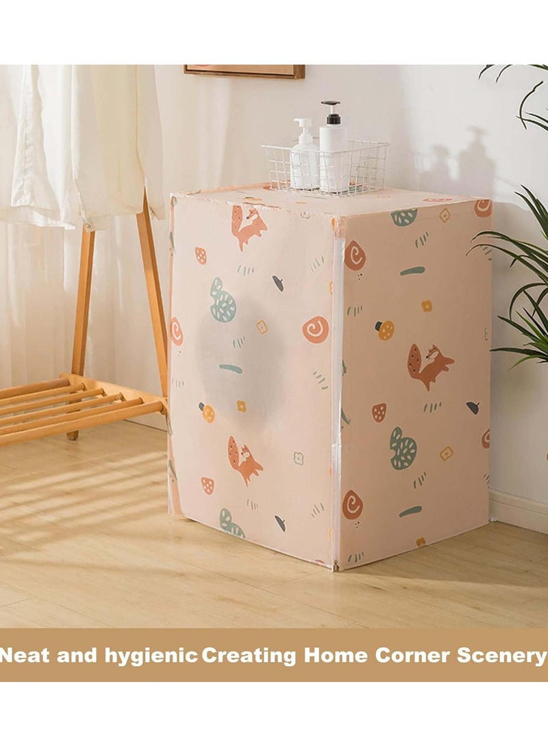 YIM-VIBEHAUS Washing Machine Cover, Full-automatic Roller Washing Machine Cover with Zipper, Dustproof Protection Cover for Most Front Load Washer and Dryer - Image 3