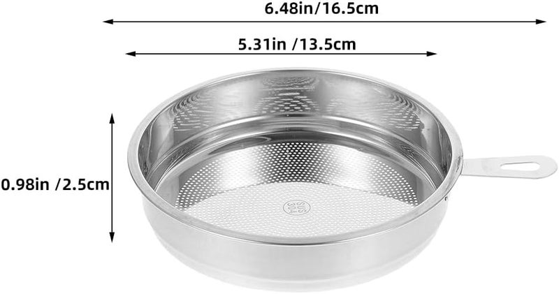Vosarea Bacon Grease Container Strainer Tray Oil Pot Strainer Fine Mesh Strainer Oil Filtering Net Crisping Basket for Kitchen Draining Cooling Fried Food Server - Image 2