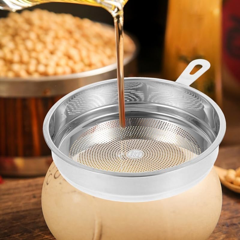 Vosarea Bacon Grease Container Strainer Tray Oil Pot Strainer Fine Mesh Strainer Oil Filtering Net Crisping Basket for Kitchen Draining Cooling Fried Food Server - Image 3