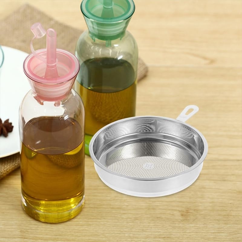 Vosarea Bacon Grease Container Strainer Tray Oil Pot Strainer Fine Mesh Strainer Oil Filtering Net Crisping Basket for Kitchen Draining Cooling Fried Food Server - Image 4