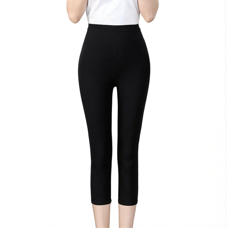 Women Capri Leggings Plus Size Friendly Maternity Curvy Casual Gray Size M - Image 1