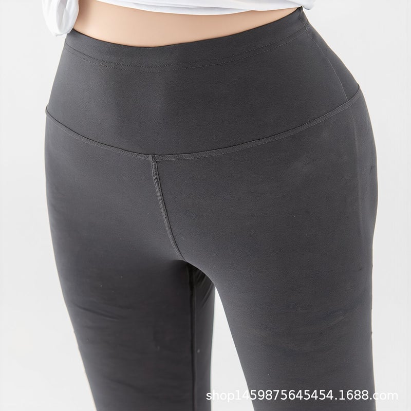 Women Capri Leggings Plus Size Friendly Maternity Curvy Casual Gray Size M - Image 4