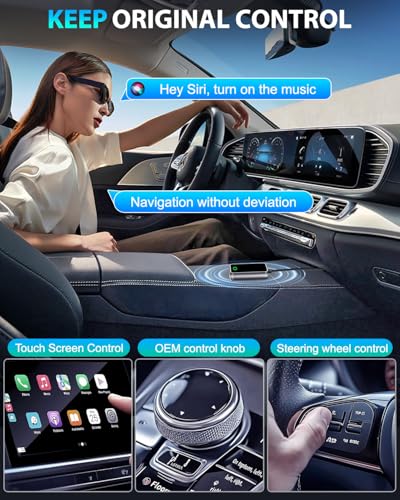 RUMIXI Wireless Carplay Adapter for iPhone, Converts Wired CarPlay to Wireless, Plug and Play Dongle for Apple CarPlay, Bluetooth Control Adapter for Cars from 2016 & Cars with Built-in CarPlay - Image 5