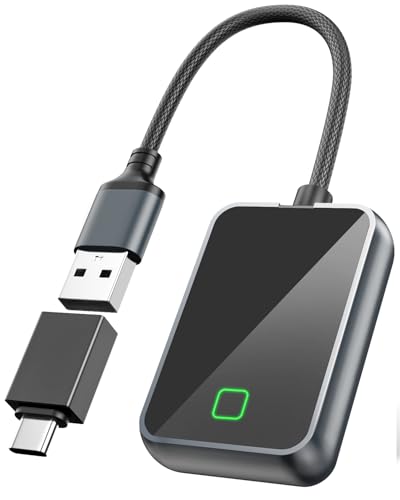 RUMIXI Wireless Carplay Adapter for iPhone, Converts Wired CarPlay to Wireless, Plug and Play Dongle for Apple CarPlay, Bluetooth Control Adapter for Cars from 2016 & Cars with Built-in CarPlay - Image 1