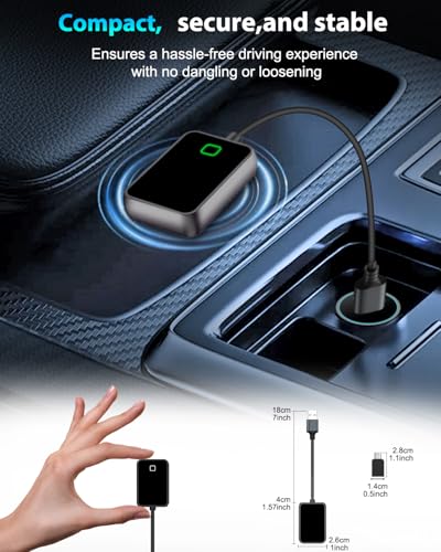 RUMIXI Wireless Carplay Adapter for iPhone, Converts Wired CarPlay to Wireless, Plug and Play Dongle for Apple CarPlay, Bluetooth Control Adapter for Cars from 2016 & Cars with Built-in CarPlay - Image 3