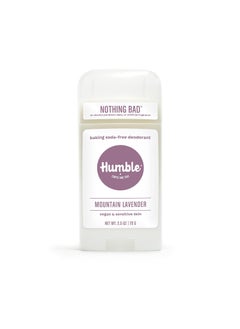HUMBLE SIMPLE AND TRUE. HUMBLE BRANDS Aluminum-Free Deodorant, Vegan and Cruelty- free, Formulated for Sensitive Skin, Mountain Lavender, 2.5 Ounce (Pack of 1) 