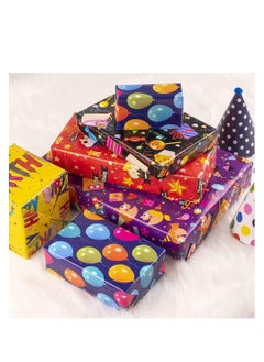 KASTWAVE Gift Wrapping Paper Roll Included 6 Pack for Birthday, Holiday, Wedding, Graduations, Party, Kids Gift Wrapping  - Image 2