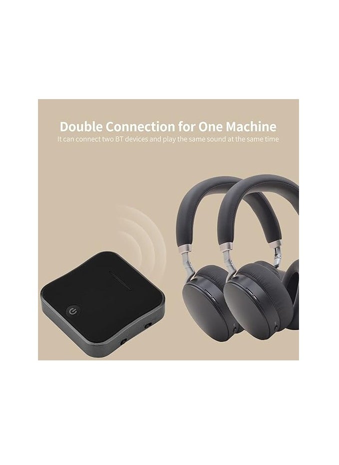 Wireless Audio/Transmitter 2-in-1 Audio Adapter BT 5.0 SPDIF/AUX Dual Mode Adapter Black